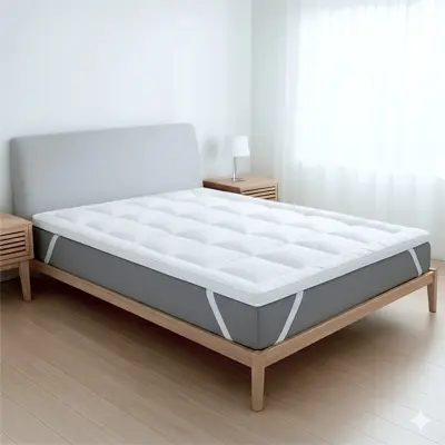 The White Stone nadmadrac 140x200 cm od vate 800 g | Punjen prešanim kuglicama vate s prozračnom mikrofiber navlakom | Dodatna udobnost i volumen