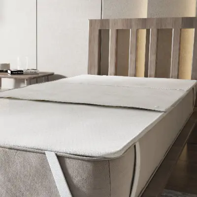 The White Stone vodootporna zaštita za madrac 80x195 cm s odvojivim uloškom | Stress Free hipoalergenska i antibakterijska tkanina s kopčama za pričvr