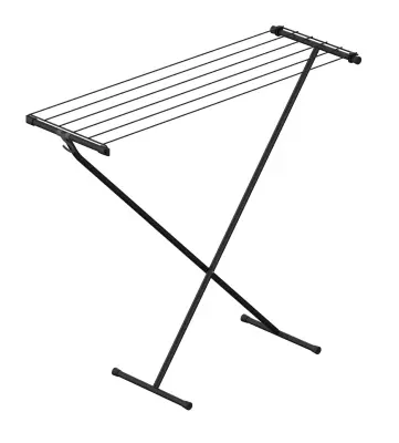 Stalak za sušenje Compact Rörets, 90×32×83 cm, kompaktan s kukom i 5,5 m sušenja, stabilan u kadi.
