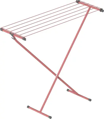Stalak za sušenje Compact Rörets, 90×32×83 cm, kompaktan s kukom i 5,5 m sušenja, stabilan u kadi.