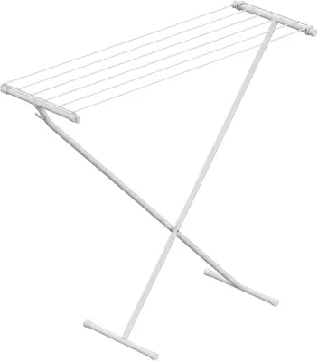Stalak za sušenje Compact Rörets, 90×32×83 cm, kompaktan s kukom i 5,5 m sušenja, stabilan u kadi.