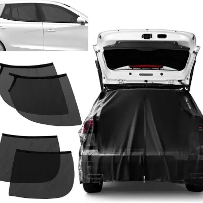 Set mreža za komarce za prtljažnik automobila - Magnetska mreža protiv insekata za stražnji dio automobila, ventilaciju i zaštitu od sunca Crvena