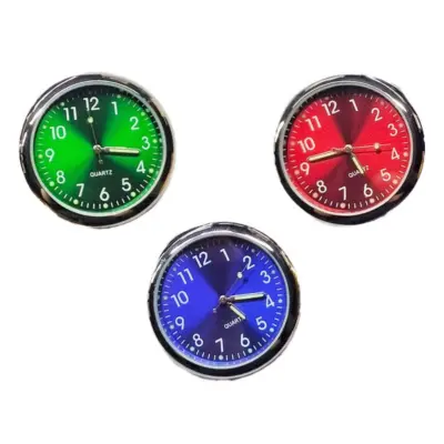 Vintage svijetleći automobilski sat 40 mm, aluminijska legura, 3 komada | LITTIME Plava+Zelena+Crvena