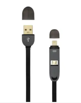 Kabel SBOX USB->MICRO USB + IPH.5 M/M 1M Crni