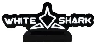 LED logo WHITE SHARK PROMO LED LOGO/ Crna- stolni