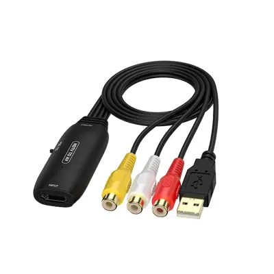 Adapter pretvarača HDMI u AV - Ženski kabel adaptera za kompozitni video HDMI u RCA Crna