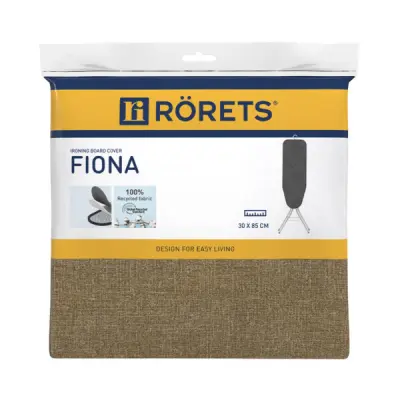 Navlaka za dasku za glačanje Fiona Rörets, 30×90 cm, Oeko‑Tex pamuk s filcom i podesivim kopčama.
