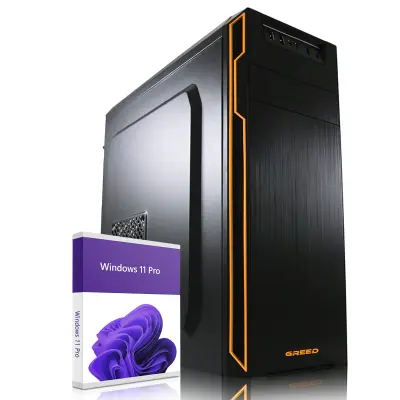 Greed® Basic PC - stolno računalo - Intel Celeron G5905 - 3,5 GHz - 8 GB RAM - 512 GB SSD + 1 TB HDD - DVD - USB 3.0 - WLAN - Win11 Pro