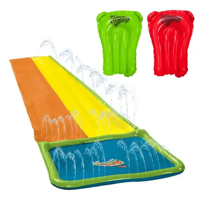 Wham-O Slip N Slide Dvostruki vodni tobogan s bazenom, 2 ploče, 5,5 m, za djecu 5–12 godina