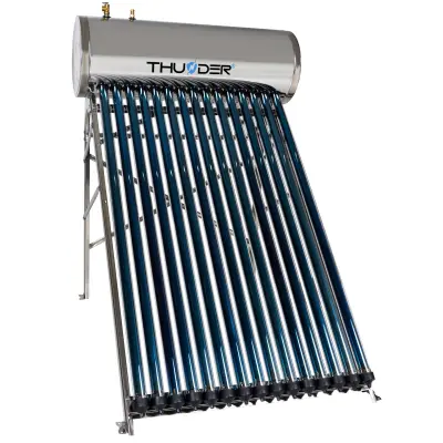 Tlačni solarni kolektor 150L, 15 cijevi, Heat-Pipe, nehrđajući čelik, za 3 osobe THUNDER®