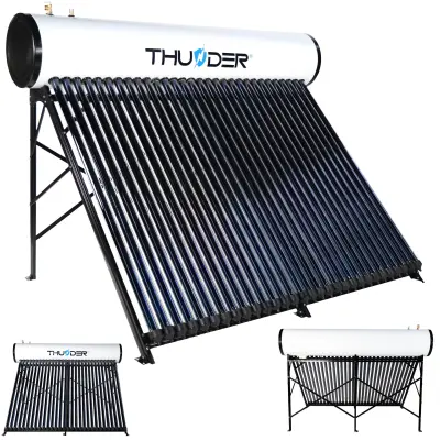 Solarni tlačni kolektor 300L EKO – 30 vakuumskih cijevi, Heat-Pipe, inox – THUNDER®