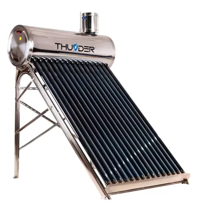 Nepretlačni solarni kolektor 150L EKO, 15 cijevi, nehrđajući čelik, 45° THUNDER®