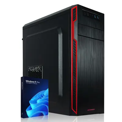 Greed® Silent GT PC - stolno/uredsko računalo - AMD Ryzen 5 5500GT - 4,4 GHz - 16 GB RAM - 1 TB SSD - DVD+RW - USB 3.1 - WLAN - Win11 Pro