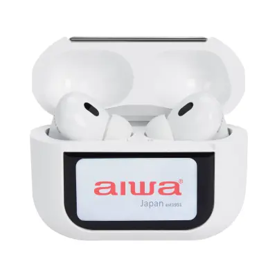 AIWA EBTW-350WT bežične TWS slušalice s ANC-om, bijele