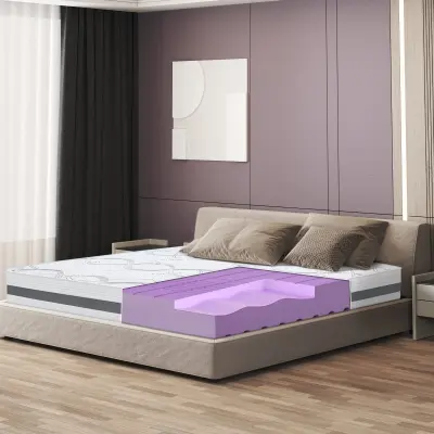 The White Stone ortopedski madrac 190x220 cm srednje tvrdoće | Visina 25 cm | Prozračna i hipoalergenska tkanina | Ergonomska i samoprilagodljiva svoj