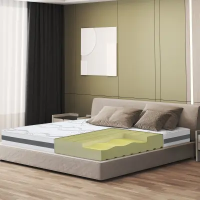 The White Stone ortopedski madrac 70x160 cm srednje tvrdoće | Visina 20 cm | Prozračna i hipoalergenska tkanina | Ergonomska i samoprilagodljiva svojs