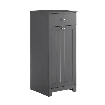 Ormarić za Perilicu Tamno Sivi s Košarom za Rublje 40x38x90cm BZR21-II-DG