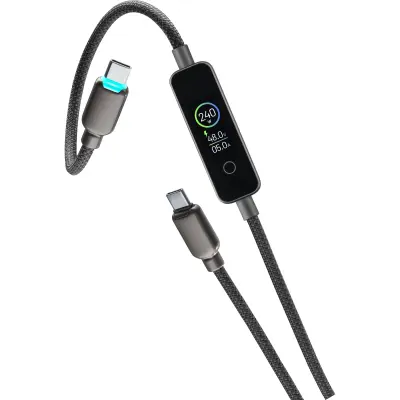 USB-C na USB-C Kabel CELLULARLINE GaN+ 240W 120 cm Black