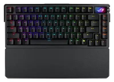 Tipkovnica ASUS ROG Azoth Extreme, bežična, RGB, US Layout, crna, USB