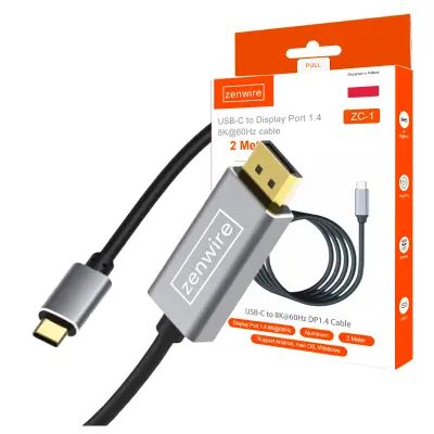 Zenwire ZC-1 USB-C na DisplayPort kabel (8K, 5K, 4K) za MacBook, Thunderbolt 3.0/4.0, 240 Hz