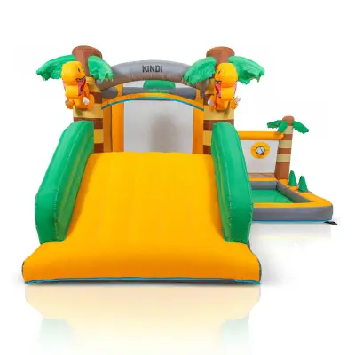 Napuhani dječji park KiNDi DPZ007 – 350 × 295 × 190 cm, ventilator 350 W, za 3 djece