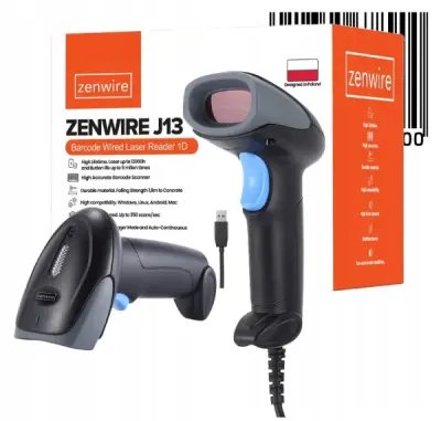 Zenwire J13 žičani USB 1D laserski stolni skener barkodova