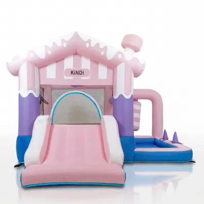 Napuhano dječje igralište KiNDi DPZ008 – 275 × 285 × 220 cm, 3 djece, 350 W