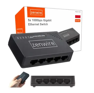 Zenwire SG1005 5-portni Gigabitni Ethernet 1000 Mbps LAN prekidač