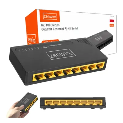 Zenwire SG1008 8-portni Gigabitni Ethernet 1000 Mbps LAN prekidač