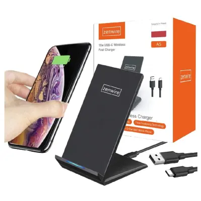 Brzo punjenje 15W USB-C bežični indukcijski punjač za Apple, Samsung i druge uređaje – Zenwire A5
