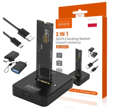 Zenwire SD-03 M.2 NVMe PCIe/SATA NGFF SSD adapter – kućište za M.2 pogon s USB-C 10 Gbps