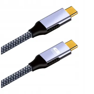 Zenwire Thunderbolt 3 USB-C na USB-C kabel, 2 m, 100 W Power Delivery 5 A, 10 Gb/s, 4K 60 Hz AV, najlonom pleteni, pozlaćeni konektori