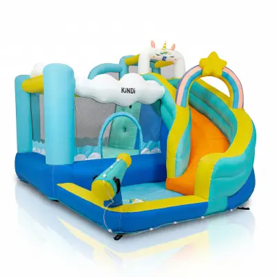 Napuhani dječji park KiNDi DPZ014 – 300 × 280 × 230 cm, 450 W, vodeni tobogan