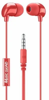 Slušalice CELLULARLINE, MUSIC SOUND, In-Ear, 3,5mm, Crvene
