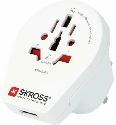 Adapter Putni SKROSS, World To UK USB, 1.500267