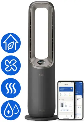 Pročišćivač, ventilator, grijalica i ovlaživač zraka 4u1 Philips AMF970/10 Air Performer