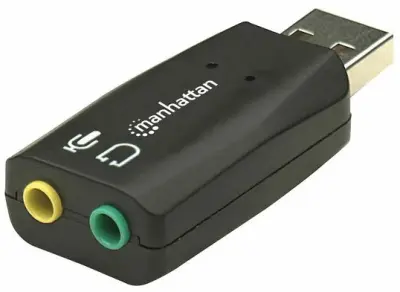 Adapter Zvučni MANHATTAN 150859 USB-A na 3.5mm, 3-D/Virtual 5.1 Surround