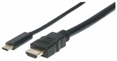Kabel MANHATTAN 152235, USB Adapter kabel, USB-C (M) na HDMI (M), 4K, 1m, Crni