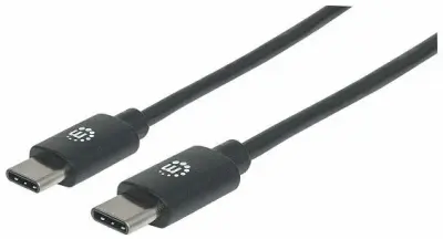 Manhattan kabel USB 2.0 Type-C, 3A, 60W, 1m, crni