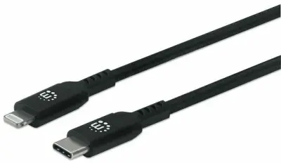 Kabel MANHATTAN 394192, USB, USB-C (M) na Lightning (M), MFi, 0.5m, Crni