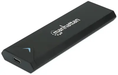 Kućište MANHATTAN 130530, M.2 NVMe SSD, USB 3.2 Gen 2, USB-C, UASP-Komp., Aluminij, Crno