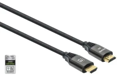 Kabel MANHATTAN 355933, HDMI (M) na HDMI (M), do 8K@60Hz, Ethernet, DHDR, HEC, eARC, 1m