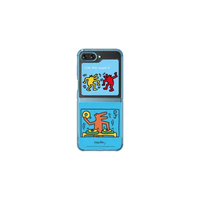 Vraćeni artikl - Zaštitna maska Keith Haring Music Eco-Friends za Samsung Galaxy Flip5 plava GP-FPF731SBGCW