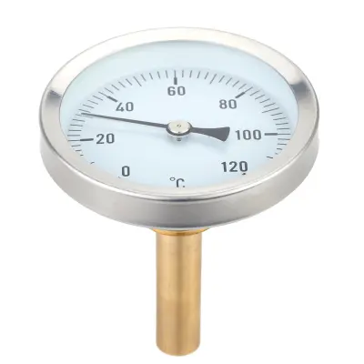 63mm bimetalni mjerač temperature vode od nehrđajućeg čelika