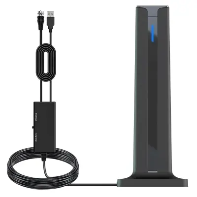 Sobna digitalna TV antena 25 dBi, VHF/UHF, kabel 4,9 m i podrška za 4K | TVDIGI