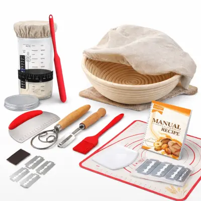 Komplet za kruh s kiselim tijestom, košara 23 cm, posuda za fermentaciju 650 ml | DOUGHMASTER