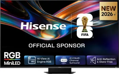 TV HISENSE 85UR9S, 215.9cm (85"), RGB MiniLED, 4k UHD Smart TV, VIDAA OS
