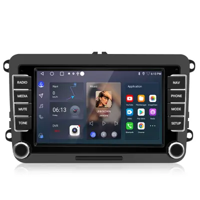 7" Autoradio Android 15 za VW Golf 5/6 Passat Polo Tiguan Touran T5, Bežični CarPlay & Android Auto, GPS Navigacija, RDS, Kamera, 64GB