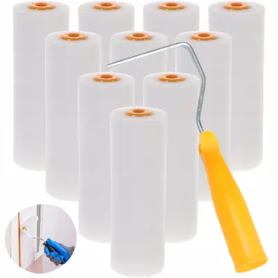 Set Poliuretanskih Valjaka 10 Cm – 10 Komad S Ergonomskim Ručkom | Visoka Kvaliteta, Bez Vlakanja