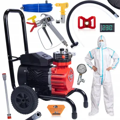 Set Airless Uređaj Strong Storm 1100 RSS05 – 3500W, 22Mpa, 18L/Min, Pištolj, Mlaznica 517, Odijelo